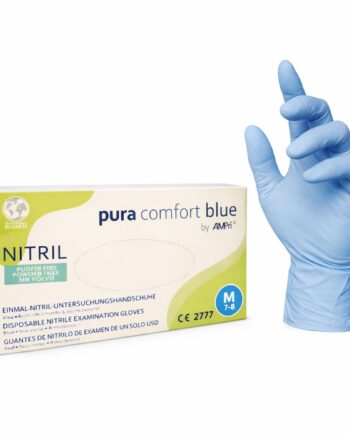 100 Stk  Pura Comfort Nitrilhandsker Blå Størrelse