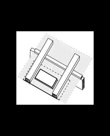 Tacodan Undertagsflange 150   150 Mm 15 45gr  Sort