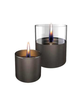Tenderflame Lilly   10 Giftset Gun Metal Glass Lanterne