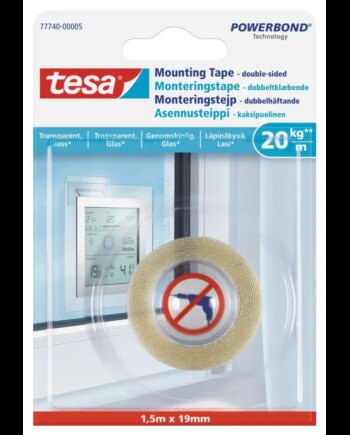 Tesa Monteringstape Til Transparente Overflader Og Glas  20 Kg    Rulle