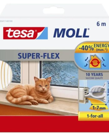 Tesa Tætningsliste Moll Silikone Hvid      5mmx6m