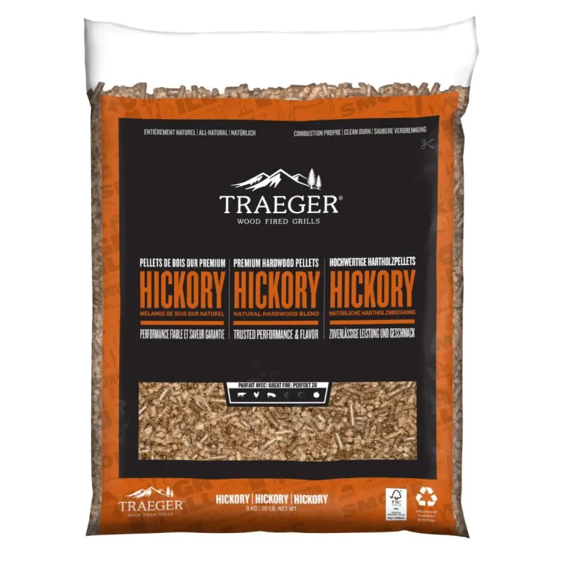 Traeger Hickory Træpiller   Kg Fsc Pel345