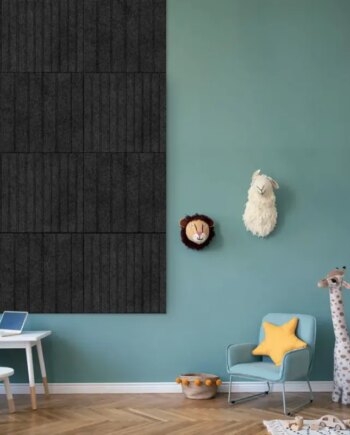 Troldtekt Wall Deco Sort 25x600x600mm Ultrafin K8   Pak