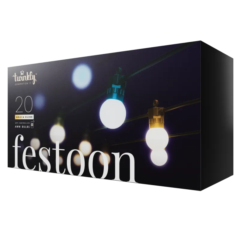 Twinkly Festoon Party Lights Lyskæde 20led Aww G45 Bulbs