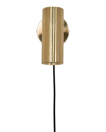Væglampe Lampe   Messing Med Stofledning På 190 Cm Pære: Gu10 5w Led Ip20 6409106