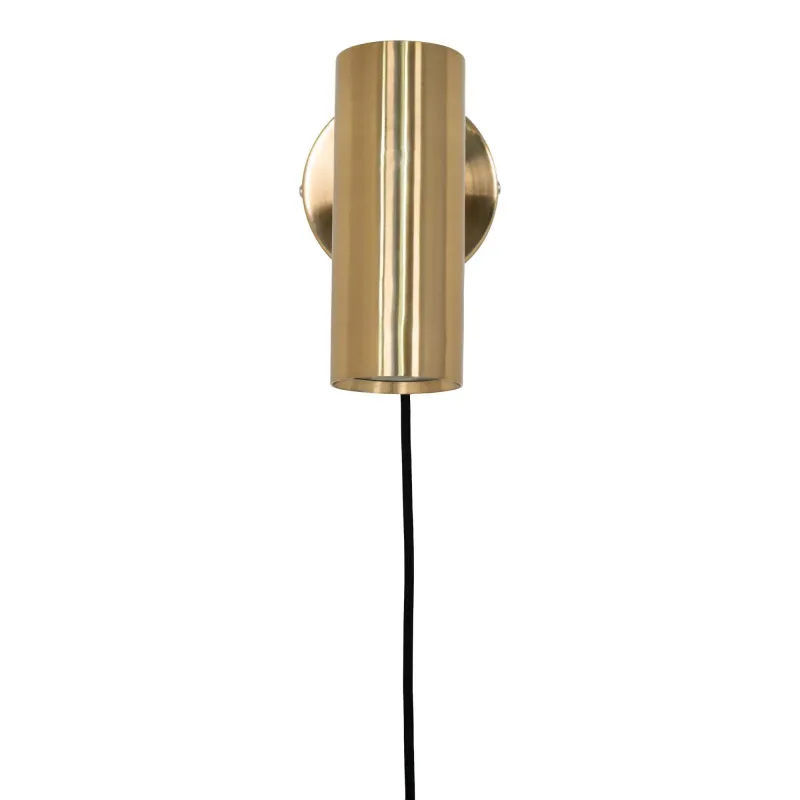 Væglampe Lampe   Messing Med Stofledning På 190 Cm Pære: Gu10 5w Led Ip20 6409106
