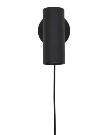 Væglampe Lampe   Sort Med Stofledning På 190 Cm Pære: Gu10 5w Led Ip20 6409105