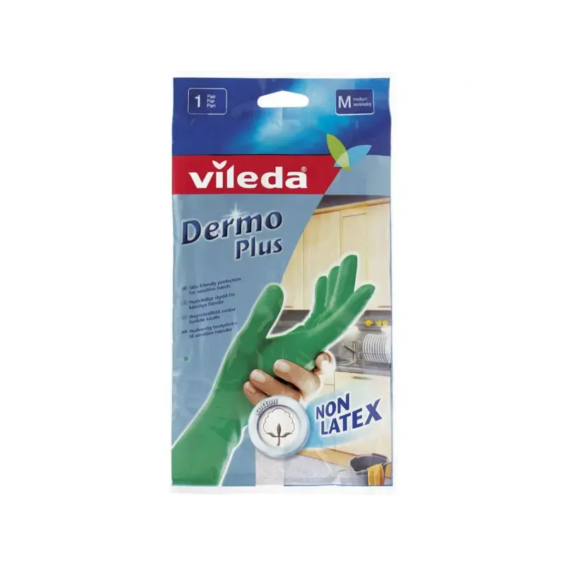 Vileda Gummihandske Dermo Plus Grøn Str