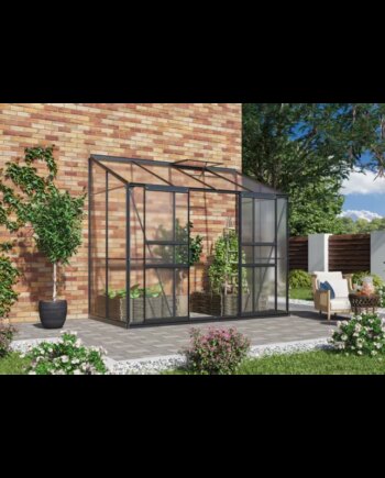 Vitavia Ida 3300 Sort Drivhus 4mm Poly   Sokkel