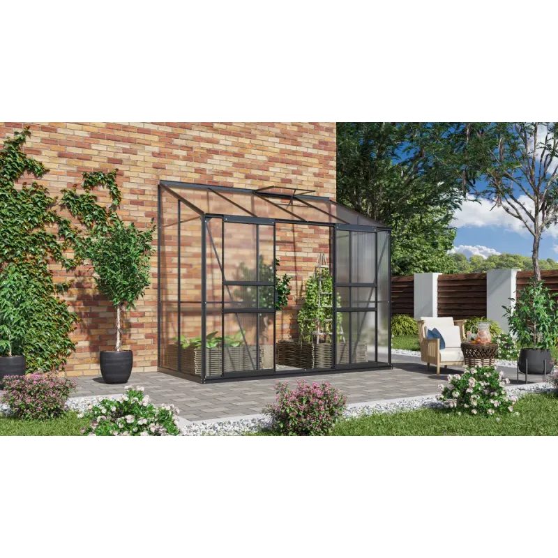 Vitavia Ida 3300 Sort Drivhus 4mm Poly Sokkel