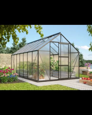 Vitavia Merkur 11500 Sort Drivhus 6mm Poly   Sokkel
