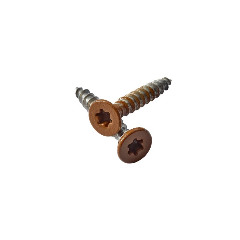 Wimex Coverskrue Brun  Ral 8008m        40 Mm  50 Stk  Pr  Pakke