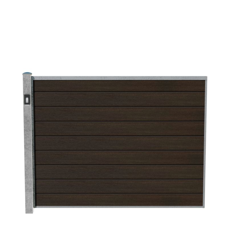 Wimex Fag Glyngøre Royal T180  -profil Wpc Sort Galv  Stolpe    Lys