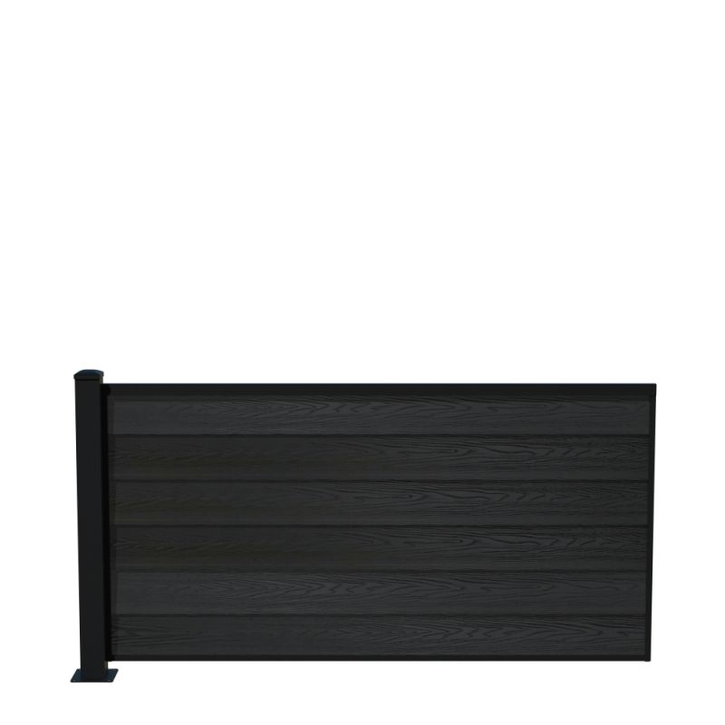 Wimex Fag Glyngøre Royal T90  -profil Wpc Sort Pulverlak Stolpe    Fod 900   1893 Mm