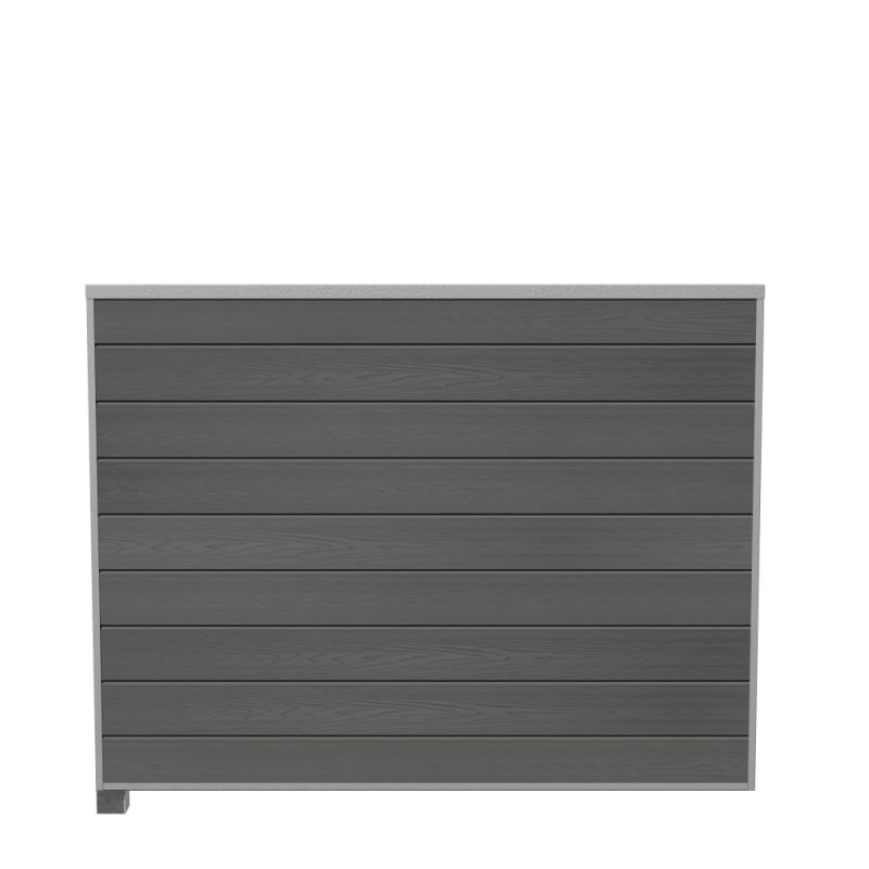 Wimex Fag Glyngøre Superb T140  -profil Wpc Grå Galv  Stolpe  -skinne 1400   1893 Mm