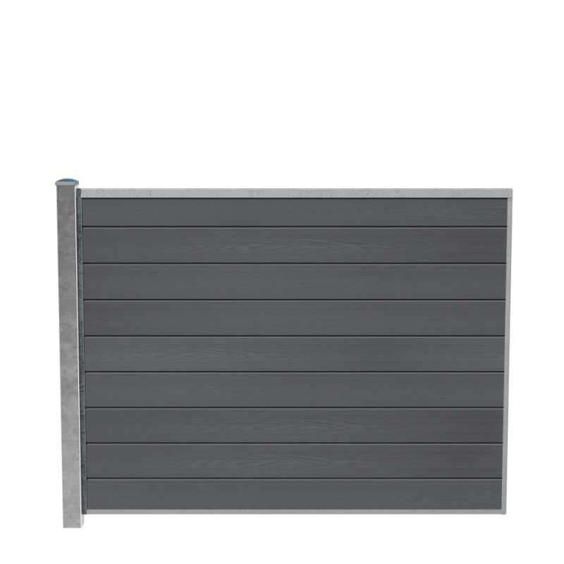 Wimex Fag Glyngøre Superb T140  -profil Wpc Grå Galv  Stolpe 1400   1893 Mm