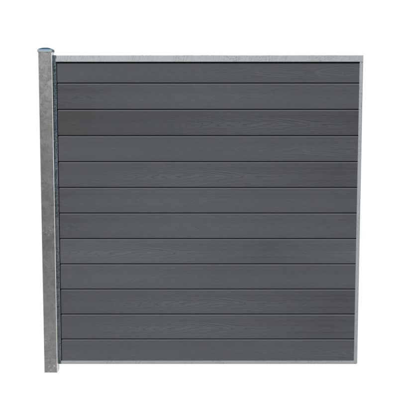 Wimex Fag Glyngøre Superb T180  -profil Wpc Grå Galv  Stolpe 1800   1893 Mm