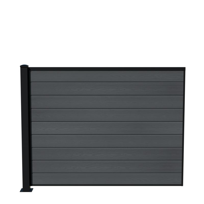 Wimex Fag Glyngøre Superb T140  -profil Wpc Grå Pulverlak Stolpe    Fod 1400   1893 Mm