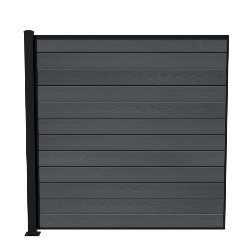 Wimex Fag Glyngøre Superb T180  -profil Wpc Grå Pulverlak Stolpe    Fod 1800   1893 Mm