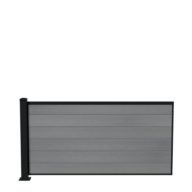 Wimex Fag Glyngøre Superb T90  -profil Wpc Grå Pulverlak Stolpe    Fod 900   1893 Mm