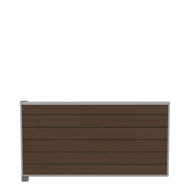 Wimex Fag Glyngøre Superb T90  -profil Wpc Teak Galv  Stolpe  -skinne 900   1893 Mm