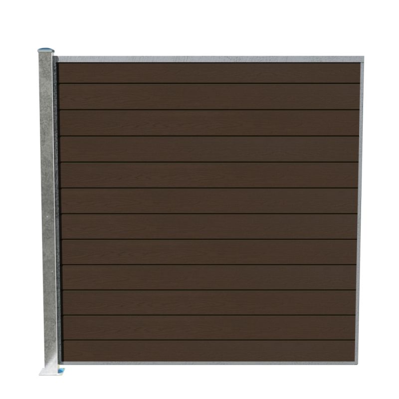 Wimex Fag Glyngøre Superb T180  -profil Wpc Teak Galv  Stolpe   Fod 1800   1893 Mm