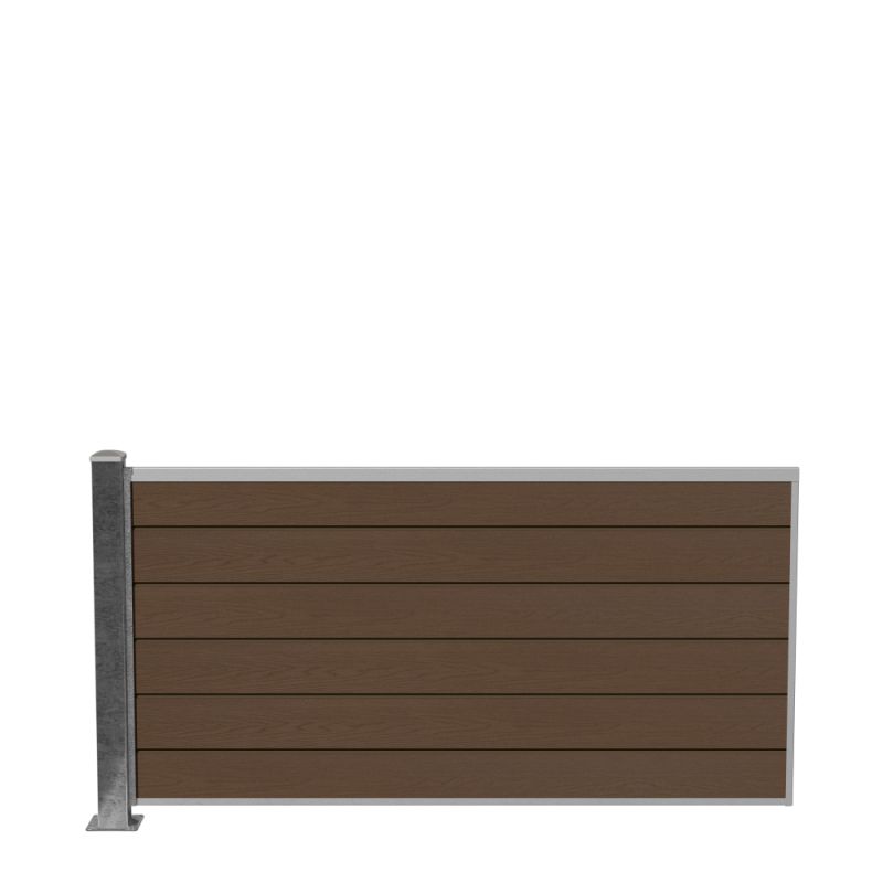 Wimex Fag Glyngøre Superb T90  -profil Wpc Teak Galv  Stolpe   Fod 900   1893 Mm