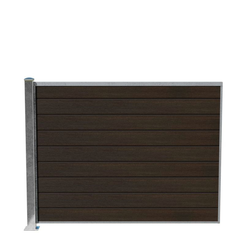 Wimex Fag Livø Prime T140 -profil Wpc Matbrun Galv Stolpe Fod 1400 1893 Mm