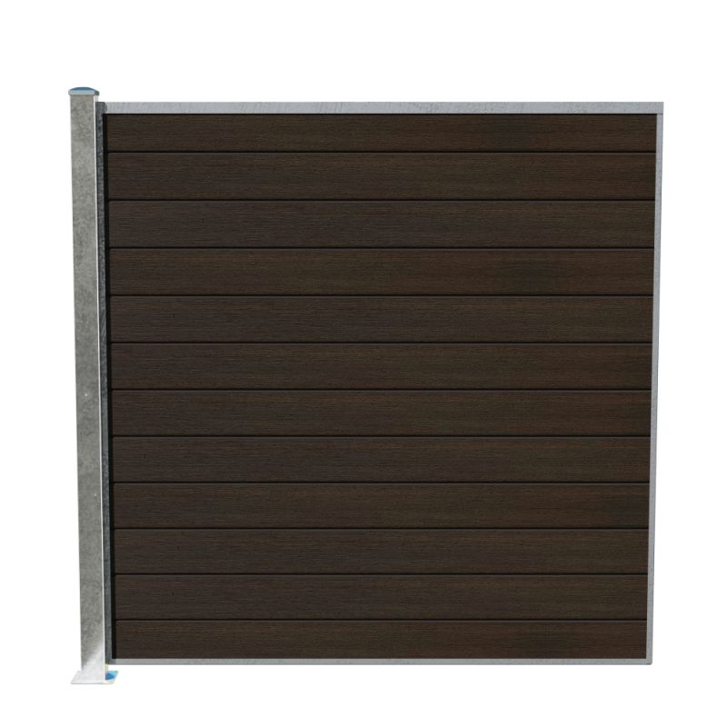 Wimex Fag Livø Prime T180 -profil Wpc Matbrun Galv Stolpe Fod 1800 1893 Mm
