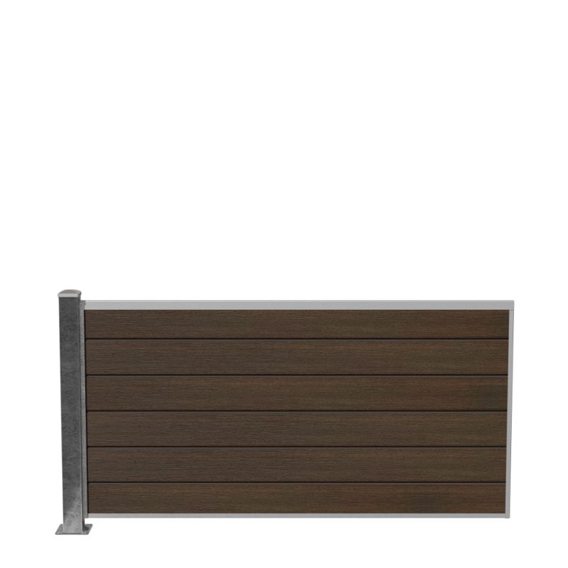 Wimex Fag Livø Prime T90 -profil Wpc Matbrun Galv Stolpe Fod 900 1893 Mm