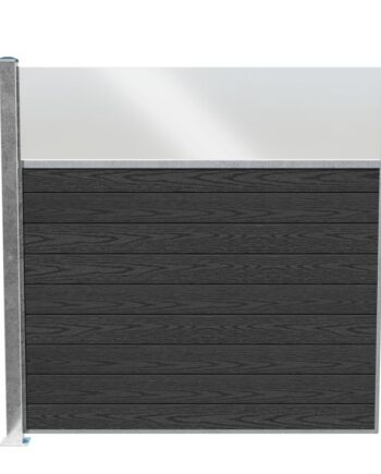 Wimex Fag Med Glas Fur Classic T180  -profil Wpc Koksgrå Galv  Stolpe   Fod 1800   189
