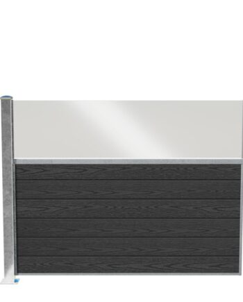 Wimex Fag Med Glas Fur Classic T140  -profil Wpc Koksgrå Galv  Stolpe   Fod 1400   189