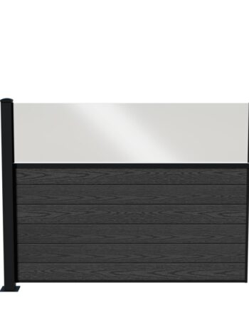 Wimex Fag Med Glas Fur Classic T140  -profil Wpc Koksgrå Pulverlak Stolpe    Fod 1400