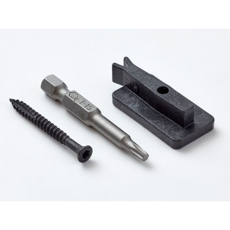 Wimex Royal Preload Bort-clips Sort   Inkl  Skrue 45 Mmbort  -clips Bred 23mm   100 St