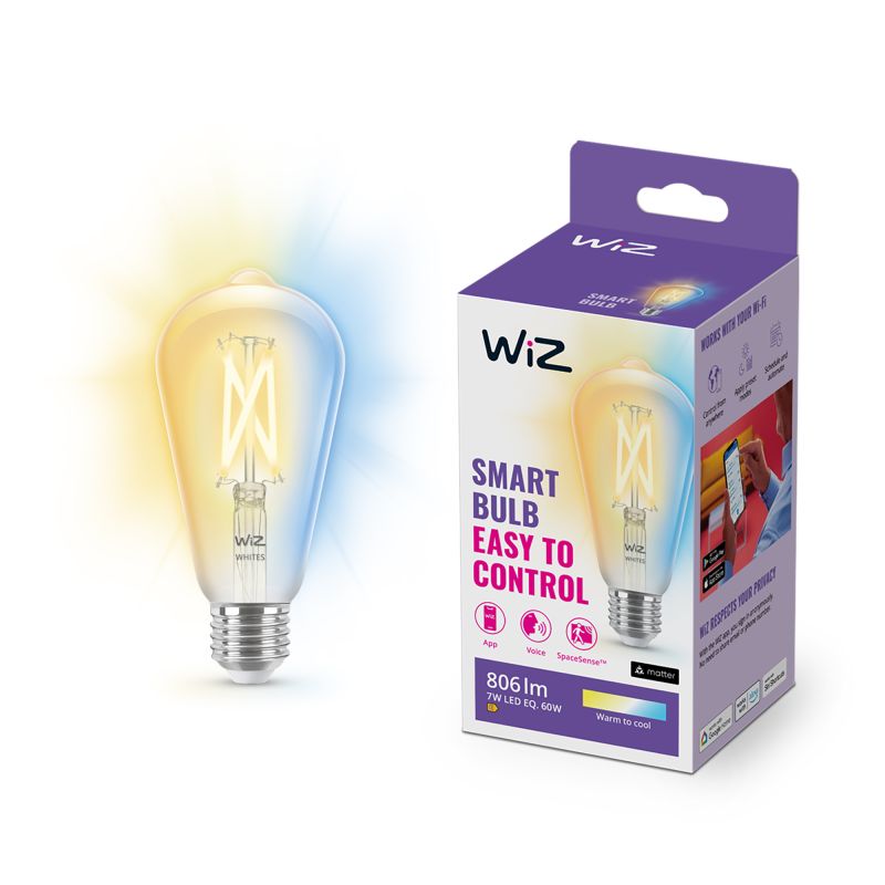 Wiz Pære Filament Klar E27 60w 929003018601