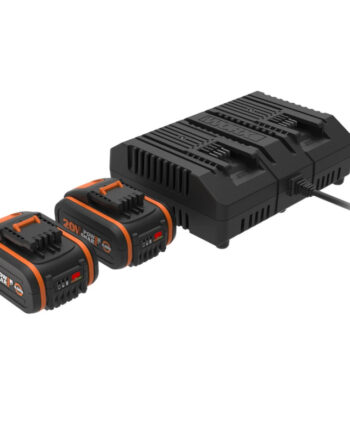 Worx 20v     Ah Batterisæt Med Dobbeltlader   Wa3611