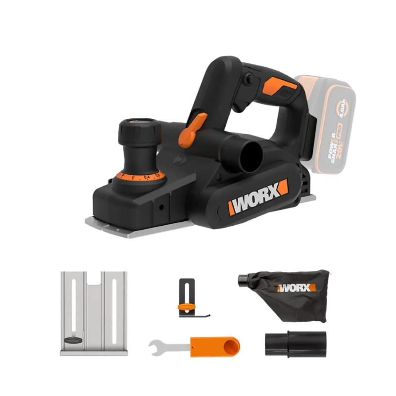 Worx 20v Powershare Høvl 82 Mm Solo Wx620