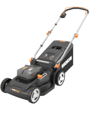 Worx 40v Powershare Plæneklipper 41 Cm Med   Stk    0ah Batteri Og Lader   Wg745e