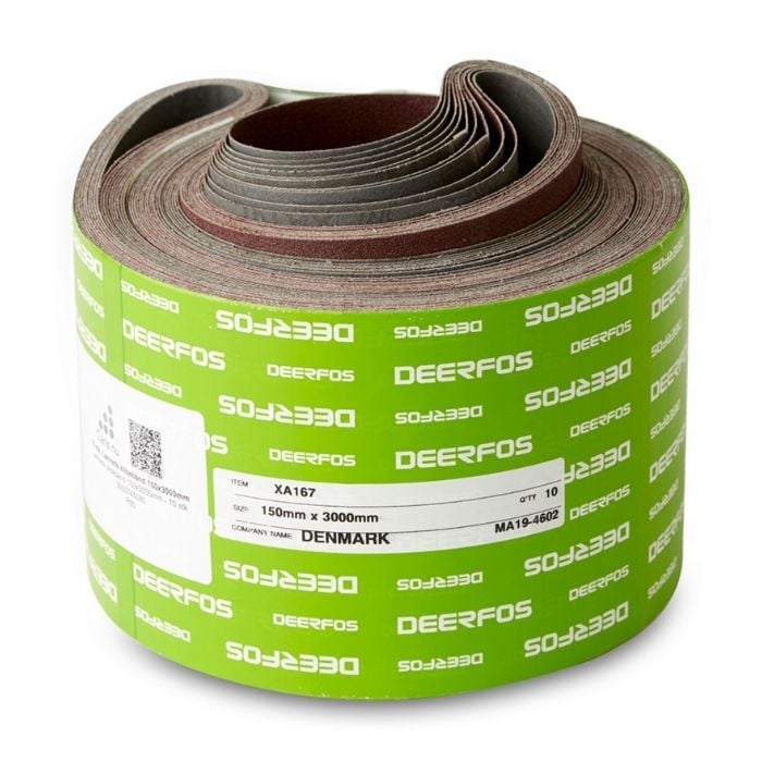 150x3000mm Lærreds Slibebånd  Korn P40