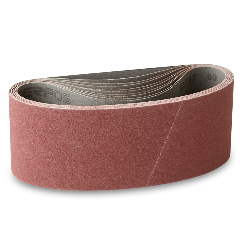 100x620mm Lærreds Slibebånd 10 Stk  Korn P24