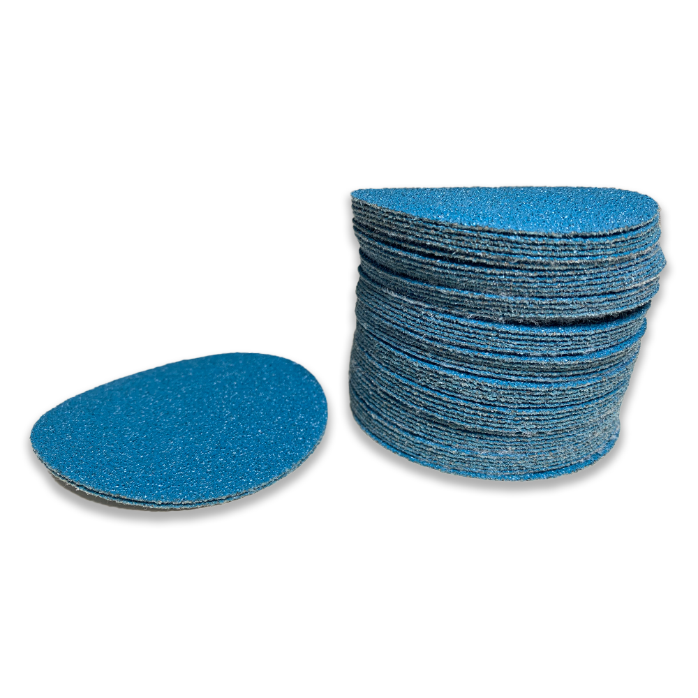 ø50mm Sliberondeller Uden Huller 50 Stk  Cool Blue Korn P40