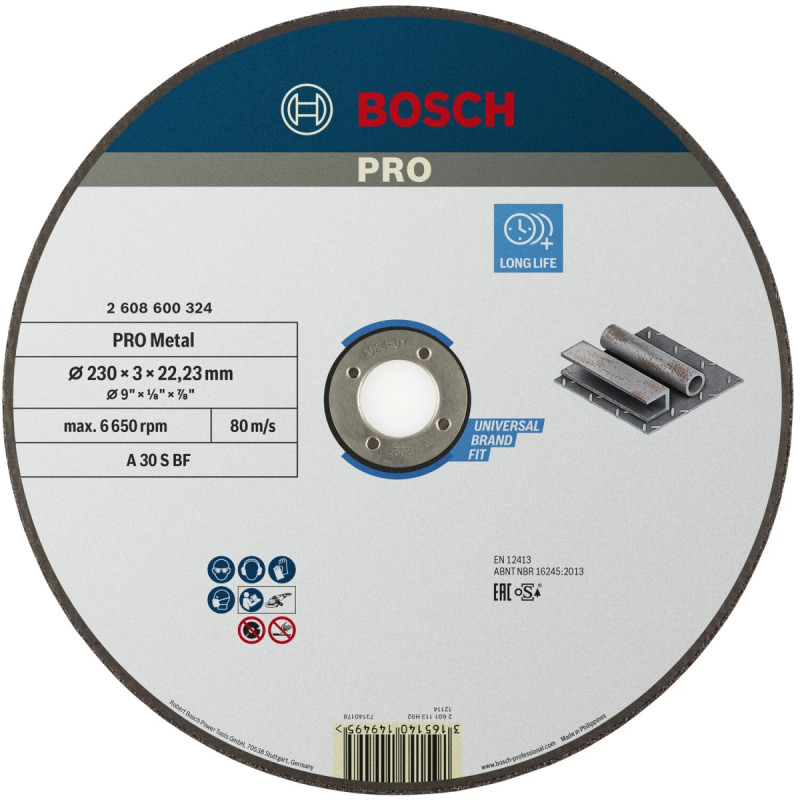 Bosch Skæreskive Lige ø230x3mm 2608600324