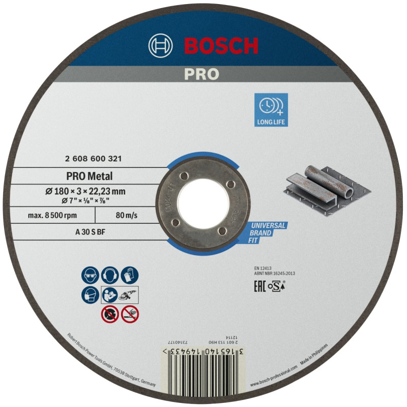 Bosch Skæreskive Met 180x3mm 2608600321