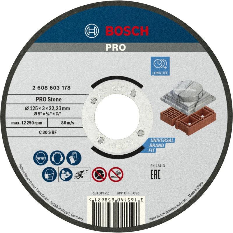 Bosch Skæreskive Sten 125x3mm Std 2608603178