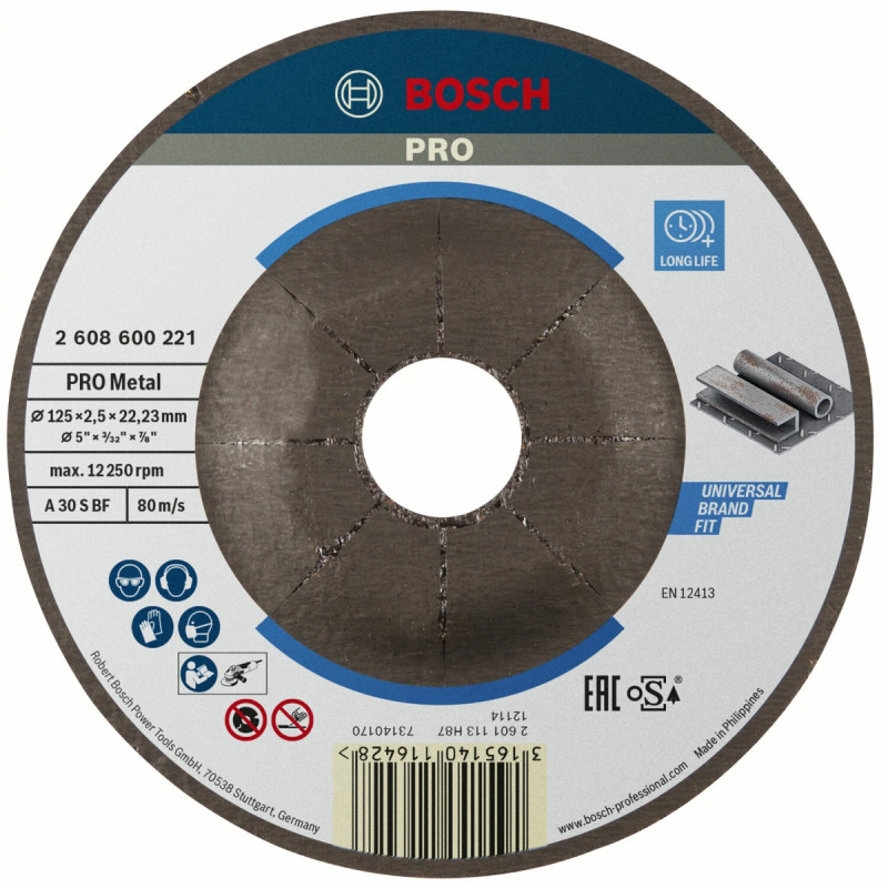 Bosch Skæreskive 125x2   Metal 2608600221