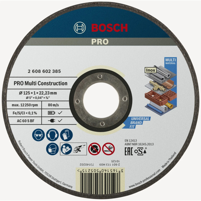 Bosch Skæreskive 125x1 0x22 23mm Multiconstruc 2608602385