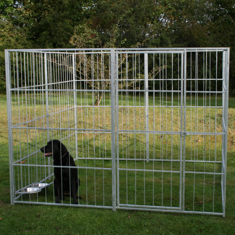 Hortus Hundegård Mellem Model 180   240   240 Cm   Grå