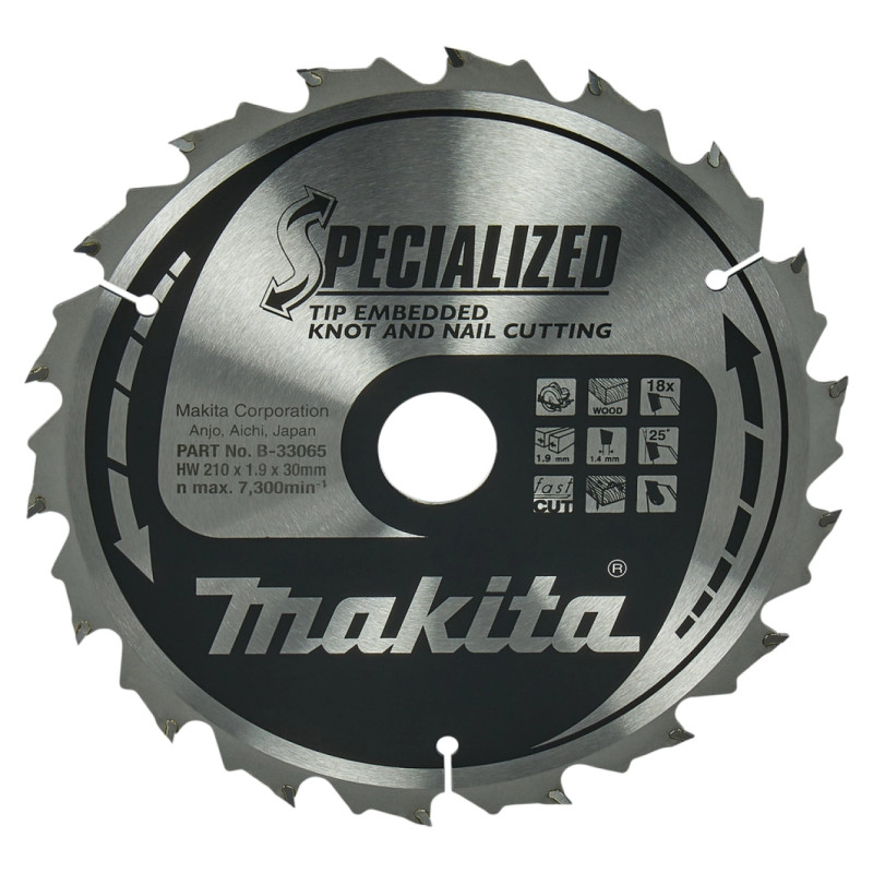 Makita Hm Klinge 210x30x18  -33065