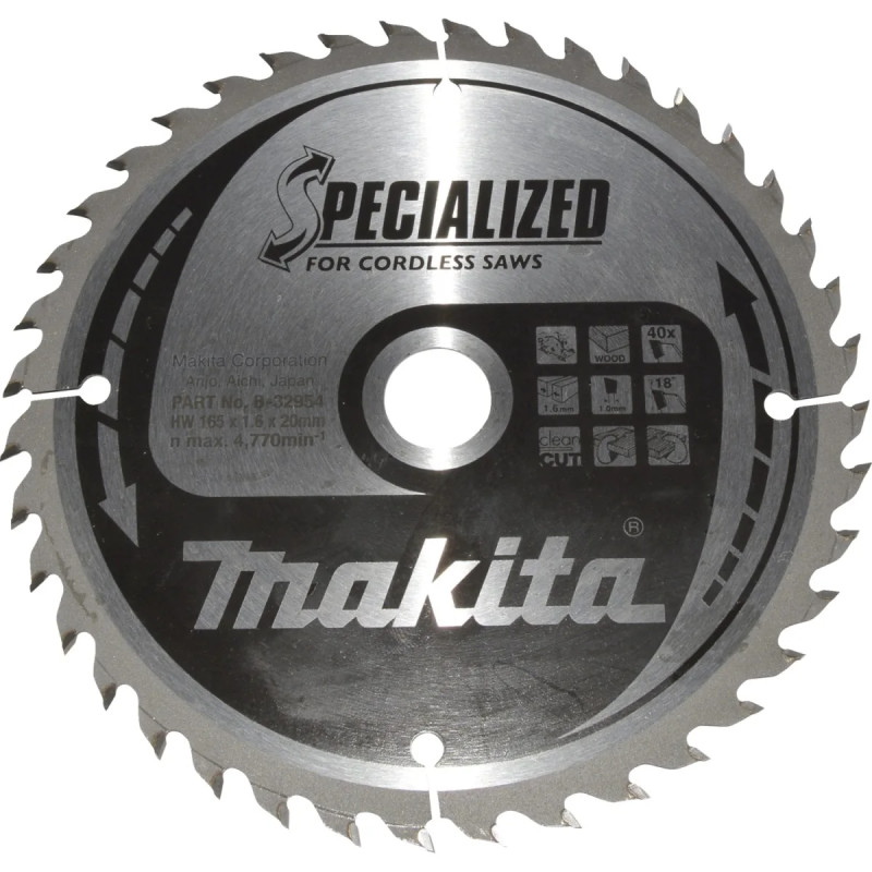 Makita Hm Klinge 165x20x40z  -32954