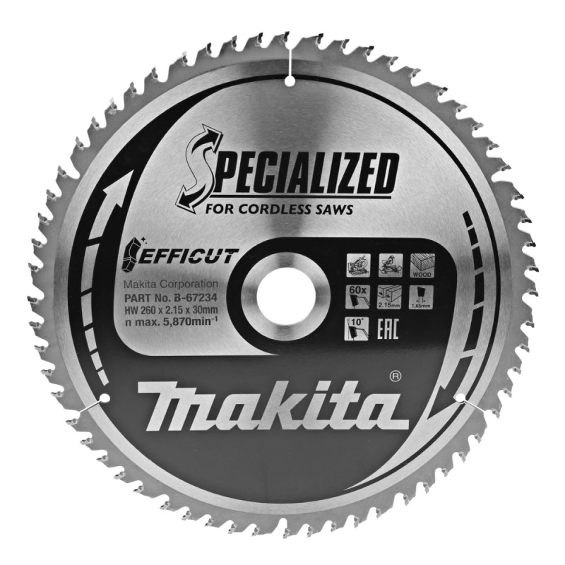 Makita Klinge Tct 260x30mm   60t  -67234